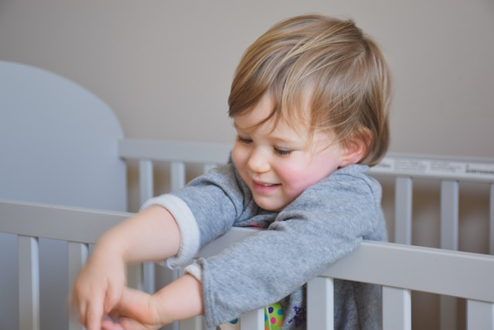 child in a crib